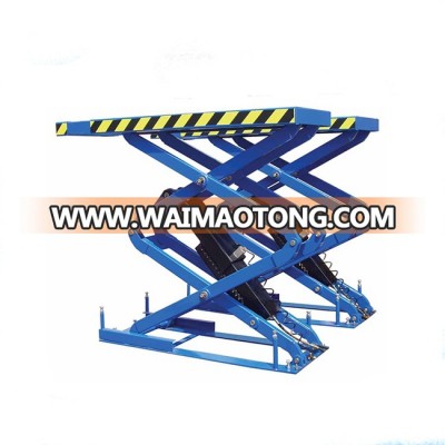 Scissor lift 3tons under the ground With automatically Pneumatic lock & rubber pads